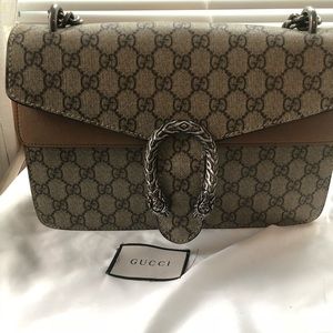 Gucci Dionysius bag with nude/tan lining.